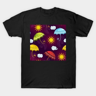 Fairytale Weather Forecast Large Scale Print T-Shirt